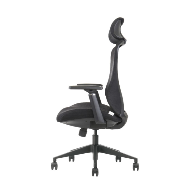 Кресло компьютерное EVOLUTION OFFICE COMFORT, ткань, сетка, пластик, черный