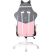Кресло игровое Бюрократ Knight "Catzy", экокожа, пластик, серый, розовый
