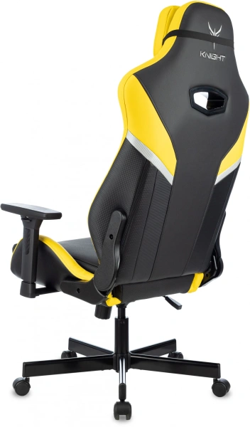 Кресло игровое Бюрократ Knight Thunder 5X, экокожа, черный, желтый Кресло игровое Бюрократ Knight Thunder 5X, экокожа, черный, желтый
