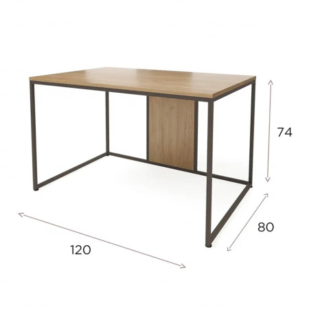 Стол письменный DT-1, черный, белый крафт Стол письменный DT-1, черный, белый крафт