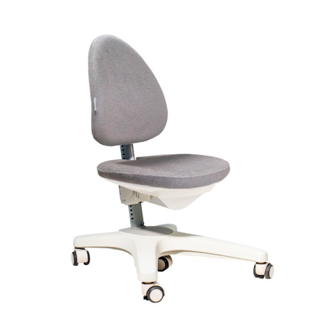 Кресло детское Ergosmart Maximus, ткань, серый, пластик, корпус белый, с чехлом "серебристый аллигатор" Кресло детское Ergosmart Maximus, ткань, серый, пластик, корпус белый, с чехлом "серебристый аллигатор"