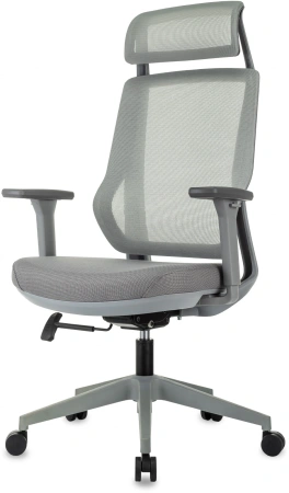 Кресло компьютерное Бюрократ MC-G411N-H, сетка/ткань, серый