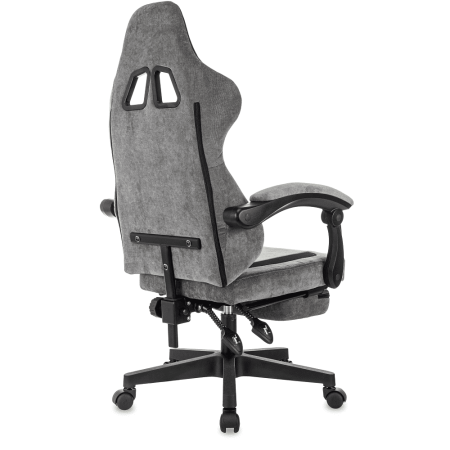 Кресло игровое Бюрократ Knight "Custom/F GR", ткань, пластик, серый, черный