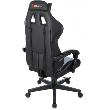 Кресло игровое Zombie GAME TETRA, экокожа, пластик, черный, красный
