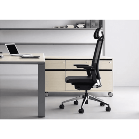 Кресло для руководителя SitZone "E-BA-001A", ткань, пластик, черный