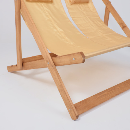 Кресло-шезлонг двойной DYATEL, ткань, бежевый, массив сосны