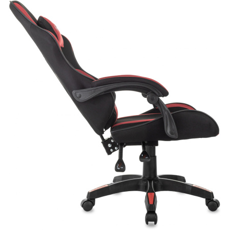 Кресло игровое Бюрократ Zombie Racer ткань, черный, красный, крестов. пластик Кресло игровое Бюрократ Zombie Racer ткань, черный, красный, крестов. пластик