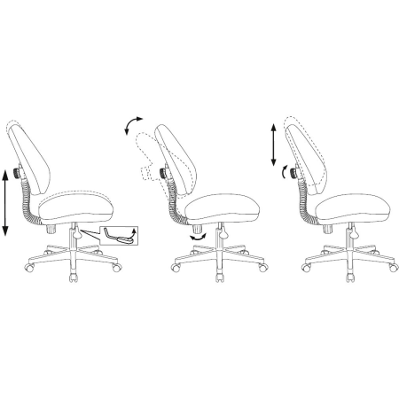Кресло детское компьютерное Бюрократ KD-4, мультиколор