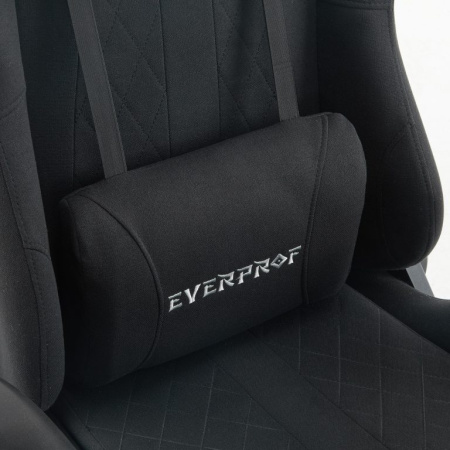 Кресло игровое EVERPROF Ghost ткань, черный, крестов. металл