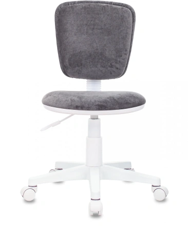 Кресло детское Бюрократ CH-W204NX, ткань, серый Italia 26, пластик, корпус белый  Кресло детское Бюрократ CH-W204NX, ткань, серый Italia 26, пластик, корпус белый