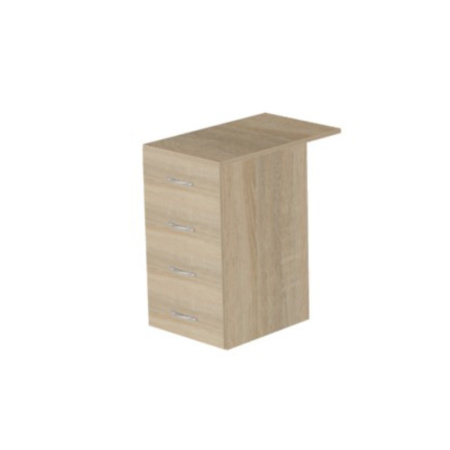 Тумба приставная Макси М43, 420x680x750 мм, сонома Тумба приставная Макси М43, 420x680x750 мм, сонома
