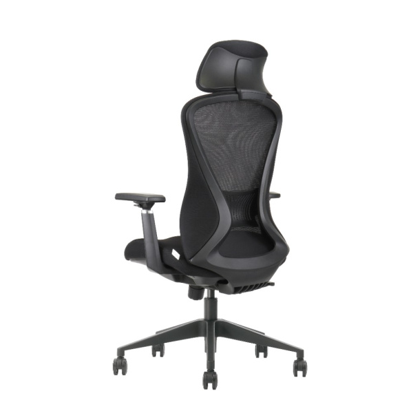Кресло компьютерное EVOLUTION OFFICE COMFORT, ткань, сетка, пластик, черный