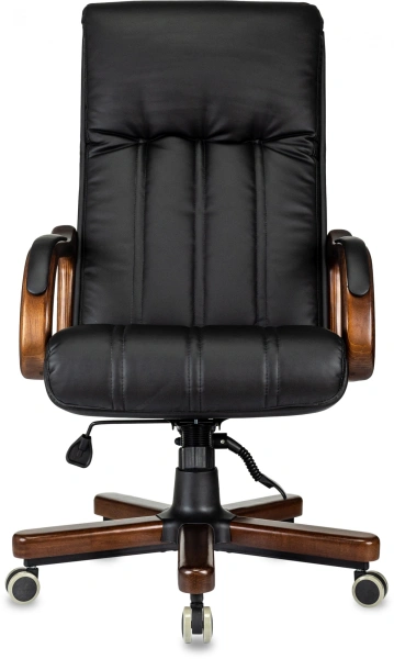 Кресло компьютерное Бюрократ T-9932WALNUT, экокожа, черный, металл, дерево Кресло компьютерное Бюрократ T-9932WALNUT, экокожа, черный, металл, дерево
