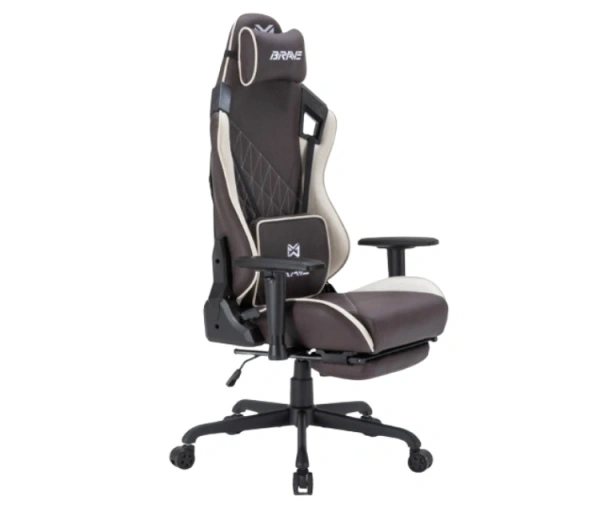 Кресло игровое BRAVE WS-2 Hulk Dark Grey иск.замша, коричневый, крестов. металл Кресло игровое BRAVE WS-2 Hulk Dark Grey иск.замша, коричневый, крестов. металл