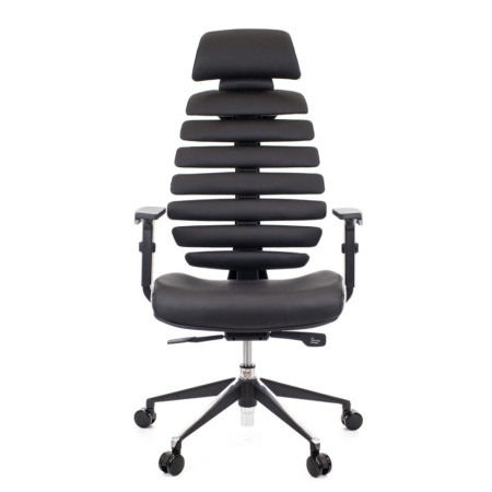 Кресло компьютерное EVERPROF Ergo, экокожа, алюминий, черный