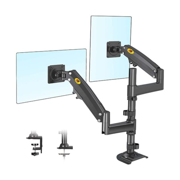 Кронштейн для монитора NB H180 (на два монитора), т.-серый