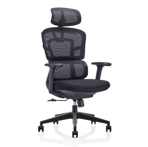 Кресло компьютерное SitZone U-062A сетка, пластик, черный, -30%
