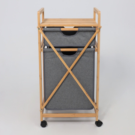 Стойка для белья LAVENDER бамбук + серый