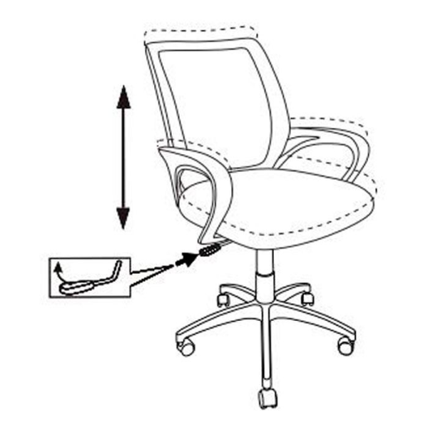 Кресло компьютерное Бюрократ CH-695NLT, оранжевый/черный
