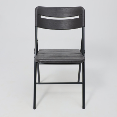 Стул складной, пластик, темно-серый