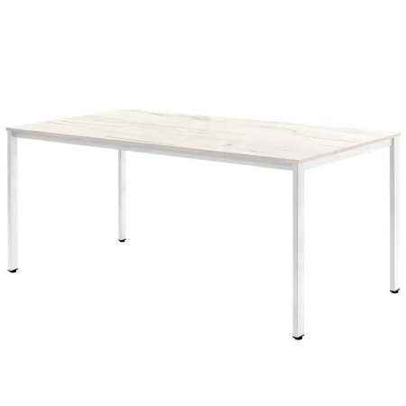 Стол Millwood Сеул, 1600х800 мм, дуб белый крафт, белый