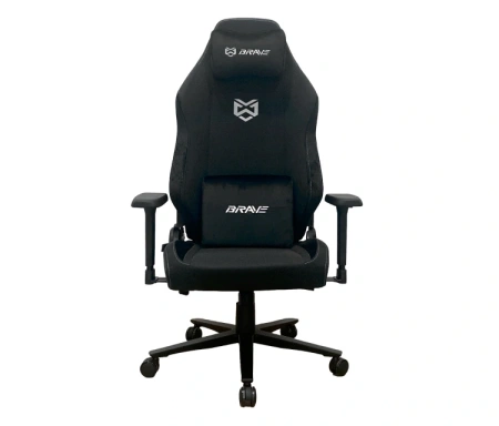 Кресло игровое BRAVE AF-1 Grizzly Black ткань, черный, крестов. металл Кресло игровое BRAVE AF-1 Grizzly Black ткань, черный, крестов. металл