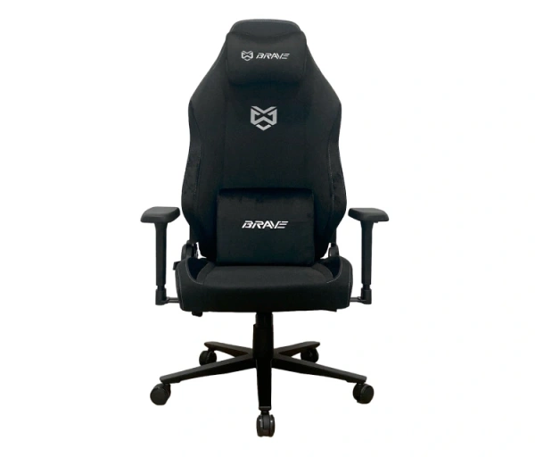 Кресло игровое BRAVE AF-1 Grizzly Black ткань, черный, крестов. металл