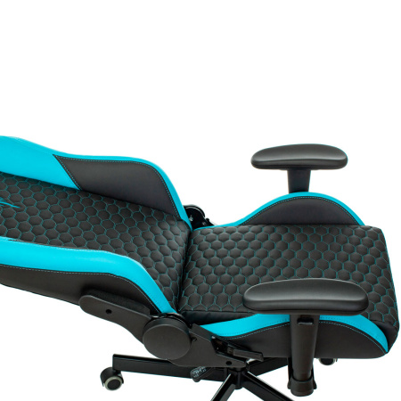 Игровое компьютерное кресло Knight Neon, черный/голубой