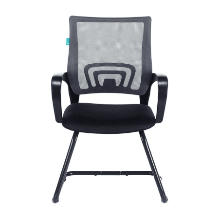 Кресло на полозьях "Бюрократ CH-695N-AV", сетчатая ткань, темно-серый, черный, металл черный