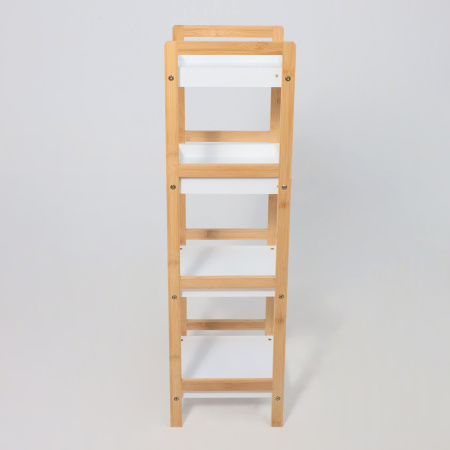 Стойка для хранения MAGNOLIA - 4, бамбук + белый