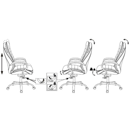 Кресло компьютерное Бюрократ T-9950 нат. кожа, черный