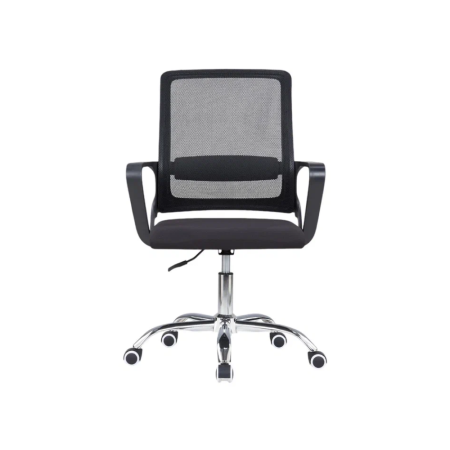 Кресло для персонала SitZone "U-0385 CH", ткань, хром, черный