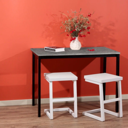 Стол Millwood Сеул, 1300х800 мм, бетон, черный