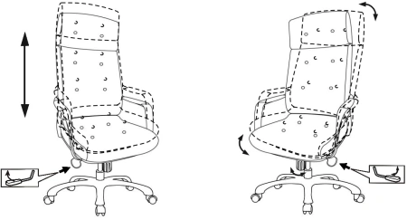 Кресло компьютерное Бюрократ DAO, кожа, коричневый Кресло компьютерное Бюрократ DAO, кожа, коричневый