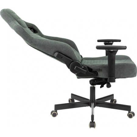 Кресло игровое Бюрократ Knight Hunter, искусственная замша, серый