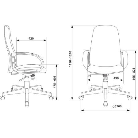 Кресло компьютерное Бюрократ CH-808AXSN/G, темно-серый Кресло компьютерное Бюрократ CH-808AXSN/G, темно-серый