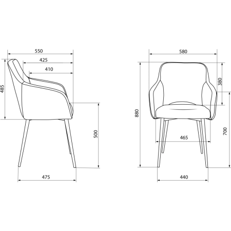 Кресло "Бюрократ CH-380F", экокожа, черный, каркас металл, корпус черный