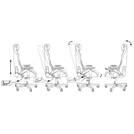 Игровое компьютерное кресло Knight Neon, черный/голубой