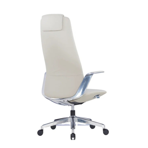 Кресло компьютерное SitZone CH-515A, кожа, алюминий, белый