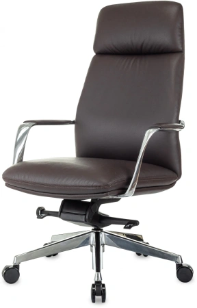 Кресло компьютерное Бюрократ VEGA, кожа, коричневый
