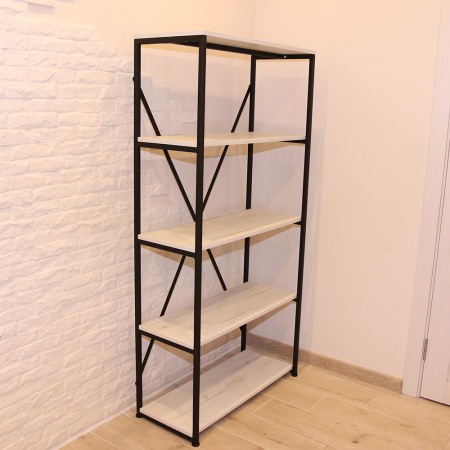 Стеллаж Loft CH-1, черный, белый крафт