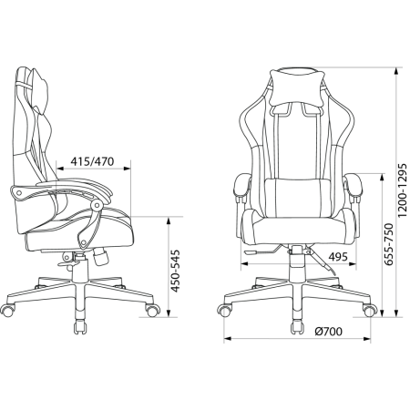 Кресло игровое Zombie GAME TETRA, экокожа, пластик, черный, карбон