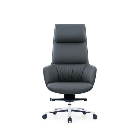 Кресло компьютерное SitZone CH-500A, кожа, алюминий, черный