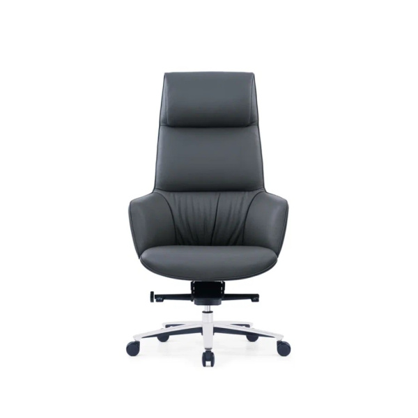 Кресло компьютерное SitZone CH-500A, кожа, алюминий, черный