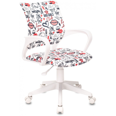 Детское компьютерное кресло Бюрократ BUROKIDS 1 W, красные губы