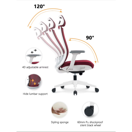 Кресло для руководителя SitZone "CH-312А", ткань, пластик, черный