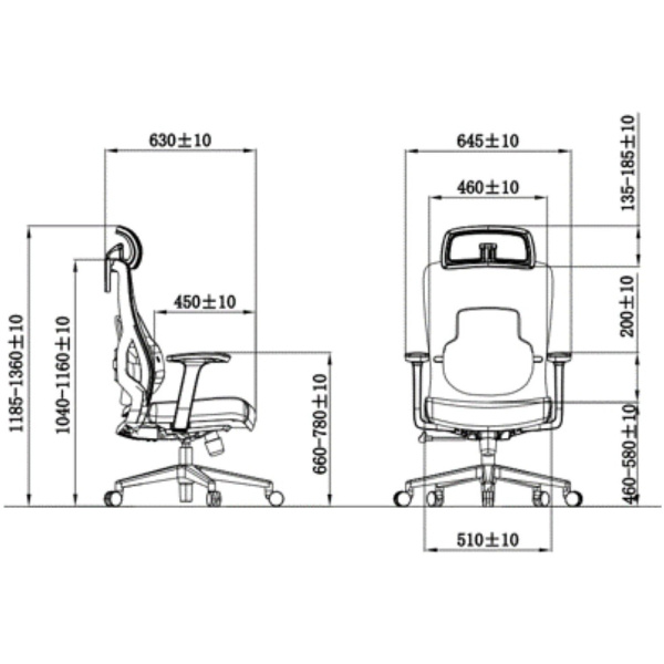 Кресло компьютерное SitZone U-063A, сетка, черный