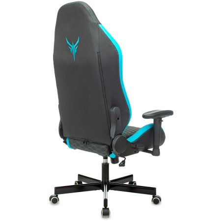 Игровое компьютерное кресло Knight Neon, черный/голубой