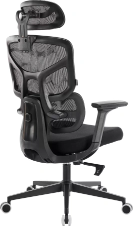 Кресло эргономичное EVERPROF Omega, Black, сетка, черный, металл, корпус черный