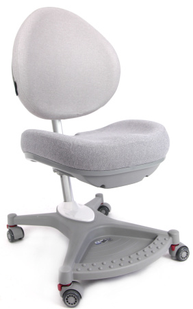 Кресло детское SingBee Cobee 138, ткань, серый, пластик, корпус серый, подставка для ног, с чехлом серым